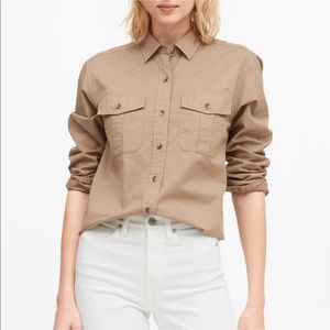 NWT Banana Republic utility shirt khaki Sz L
